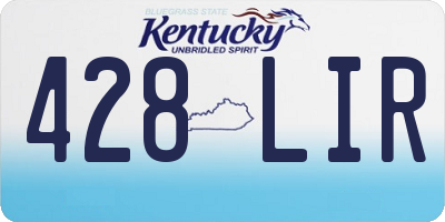 KY license plate 428LIR