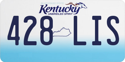 KY license plate 428LIS
