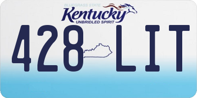 KY license plate 428LIT