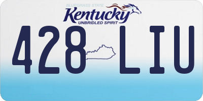 KY license plate 428LIU