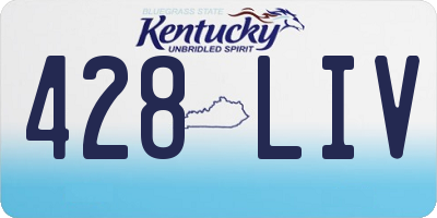KY license plate 428LIV