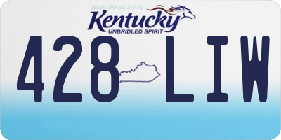 KY license plate 428LIW