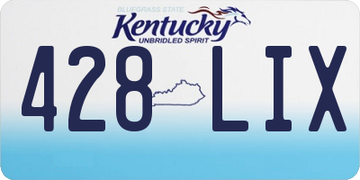 KY license plate 428LIX