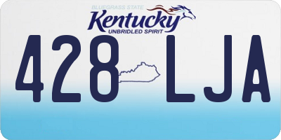KY license plate 428LJA