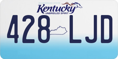 KY license plate 428LJD