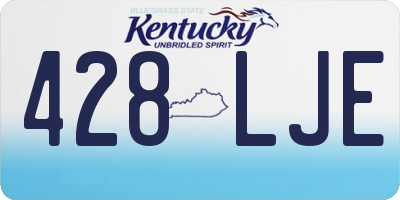 KY license plate 428LJE