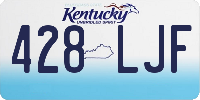 KY license plate 428LJF
