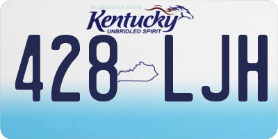 KY license plate 428LJH