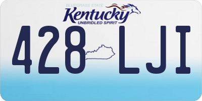 KY license plate 428LJI