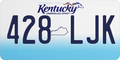 KY license plate 428LJK