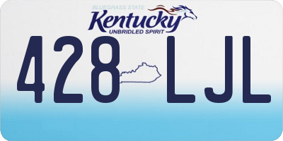 KY license plate 428LJL