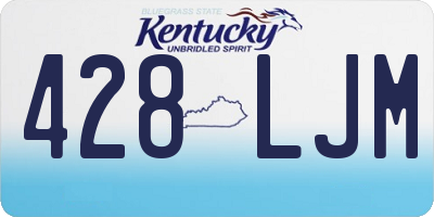 KY license plate 428LJM