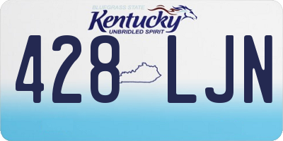 KY license plate 428LJN