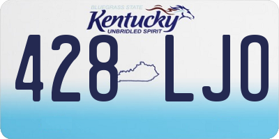KY license plate 428LJO