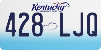 KY license plate 428LJQ