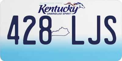 KY license plate 428LJS