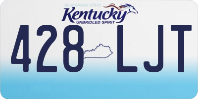 KY license plate 428LJT