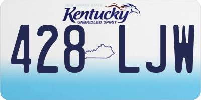KY license plate 428LJW