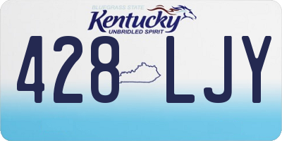 KY license plate 428LJY