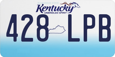 KY license plate 428LPB