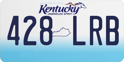 KY license plate 428LRB