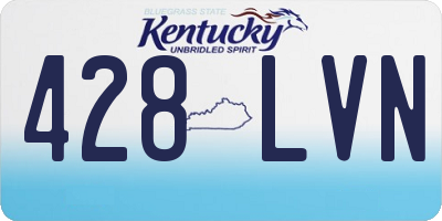 KY license plate 428LVN