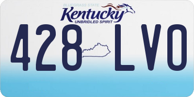 KY license plate 428LVO