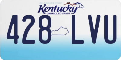 KY license plate 428LVU
