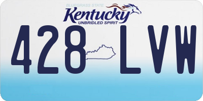KY license plate 428LVW