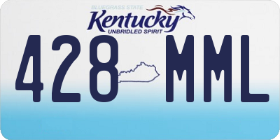 KY license plate 428MML