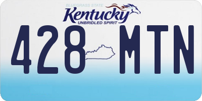 KY license plate 428MTN