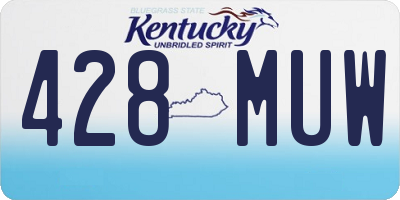 KY license plate 428MUW