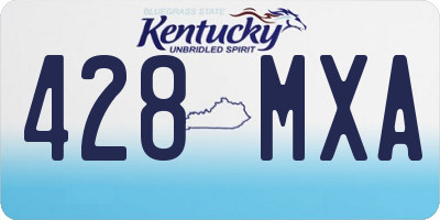 KY license plate 428MXA