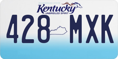 KY license plate 428MXK
