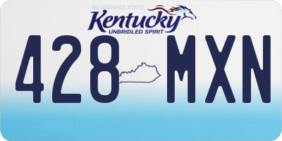 KY license plate 428MXN