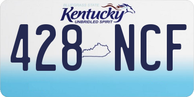 KY license plate 428NCF