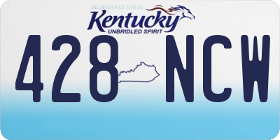 KY license plate 428NCW