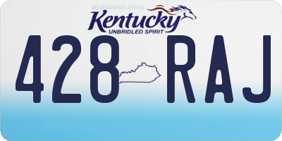 KY license plate 428RAJ