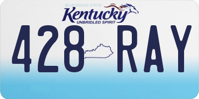 KY license plate 428RAY
