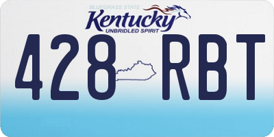KY license plate 428RBT