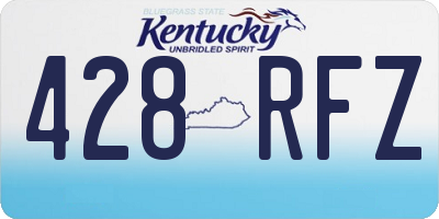 KY license plate 428RFZ
