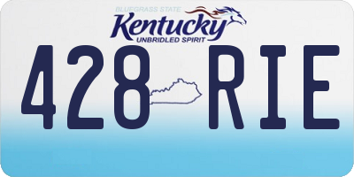 KY license plate 428RIE