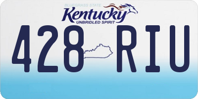 KY license plate 428RIU
