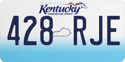 KY license plate 428RJE