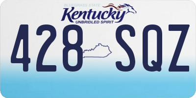 KY license plate 428SQZ