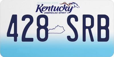 KY license plate 428SRB