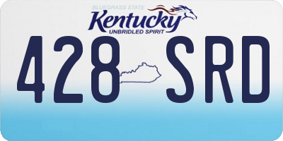 KY license plate 428SRD