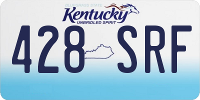 KY license plate 428SRF