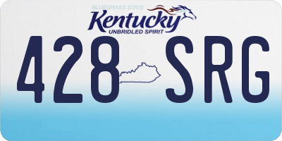 KY license plate 428SRG
