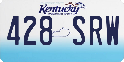 KY license plate 428SRW